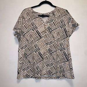 Karen Scott Geometric Tee